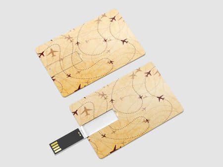 Vintage Travelling with Aircraft Designed USB Cards Supply