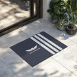 Your Custom Name or Text &  SILVER  Epaulettes (3 Lines) Designed Door Mats Fashion