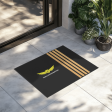 Your Custom Name or Text & Golden Epaulettes (4 Lines) Designed Door Mats Fashion