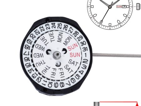 SUNON SL25DD 3 Hands Chinese Quartz Watch Movement Ht. 6.00mm Sale