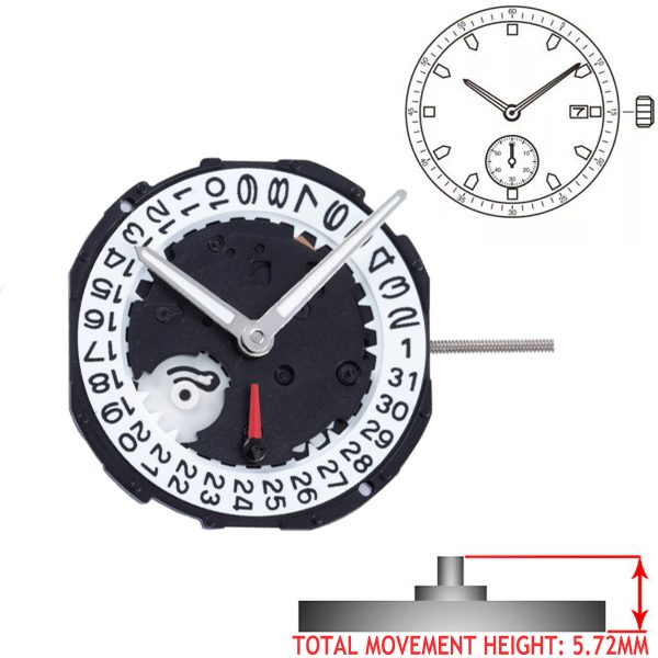 SUNON PE46D 2 Hands Chinese Quartz Watch Movement Ht. 5.70mm Online Hot Sale